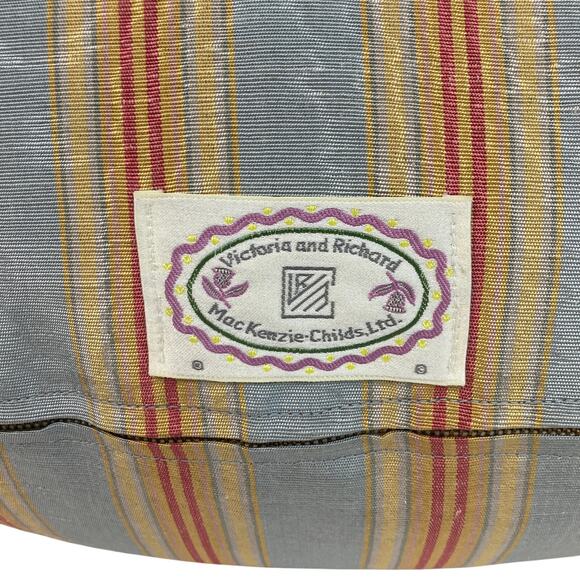 Rare Vintage Mackenzie Childs Bolster Homecoming Queen Football Cushion Pillow - Picture 3 of 13